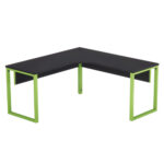 Estação de Trabalho Tubular P25 Pandin 1,55×1,55 M Preto e Verde