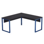 Estação de Trabalho Tubular P25 Pandin 1,45×1,45 M Preto e Azul Del Rey