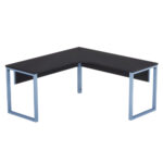 Estação de Trabalho Tubular P25 Pandin 1,25×1,25 M Preto e Azul Dali