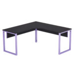 Estação de Trabalho Tubular P25 Pandin 1,35×1,35 M Preto e Lilas