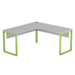 Estação de Trabalho Tubular P25 Pandin 1,25×1,25 M Cinza e Verde