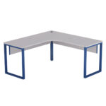 Estação de Trabalho Tubular P25 Pandin 1,45×1,45 M Cinza e Azul Del Rey