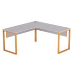 Estação de Trabalho Tubular P25 Pandin 1,25×1,25 M Cinza e Laranja