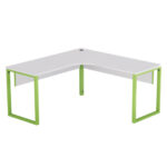 Estação de Trabalho Tubular P25 Pandin 1,45×1,45 M Branco e Verde