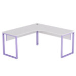 Estação de Trabalho Tubular P25 Pandin 1,45×1,45 M Branco e Lilas