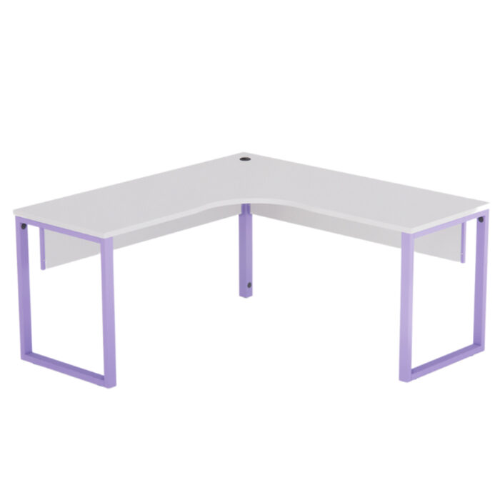 Estação de Trabalho Tubular P25 Pandin 1,35×1,35 M Branco e Lilas - Imagem 1