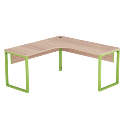 Estação de Trabalho Tubular P25 Pandin 1,45×1,45 M Noce Naturale e Verde