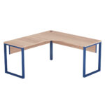 Estação de Trabalho Tubular P25 Pandin 1,45×1,45 M Noce Naturale e Azul Del Rey