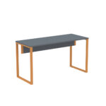 Mesa Secretária Tubular P25 Pandin 1,20 M Grafito e Laranja
