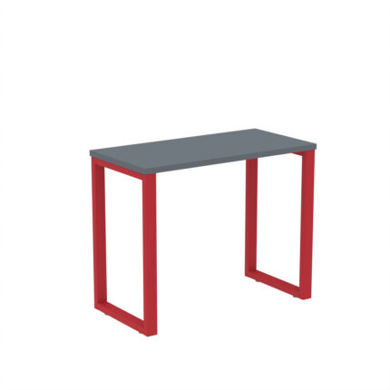 Mesa Home Office Tubular P25 Pandin 90 CM Grafito e Vermelho