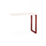 Mesa Complemento Tubular P25 Pandin 90 CM Casablanca e Vermelho