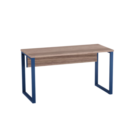 Mesa Auxiliar Tubular P25 Pandin 90 CM Walnut e Azul Del Rey