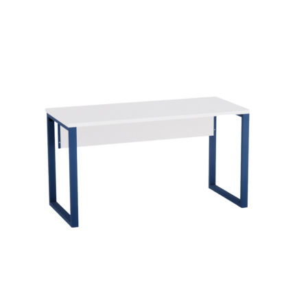 Mesa Auxiliar Tubular P25 Pandin 90 CM Branco e Azul Del Rey