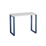 Mesa Home Office Tubular P25 Pandin 90 CM Cinza e Azul Del Rey