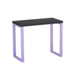 Mesa Auxiliar Tubolar PE 40 Pandin 90 x 45 Cm Preto e Lilas