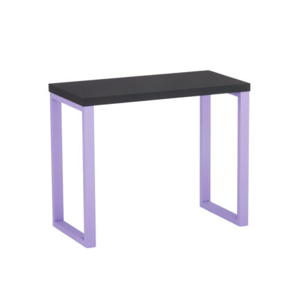 Mesa Auxiliar Tubolar PE 40 Pandin 90 x 45 Cm Preto e Lilas