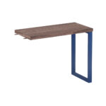 Mesa Complemento Tubolar PE 40 Pandin 90 Cm Walnut e Azul Del Rey