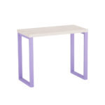 Mesa Auxiliar Tubolar PE 40 Pandin 90 x 45 Cm Casablanca e Lilas
