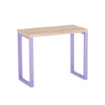 Mesa Auxiliar Tubolar PE 40 Pandin 90 x 45 Cm Noce Naturale e Lilas