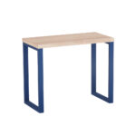 Mesa Auxiliar Tubolar PE 40 Pandin 90 x 45 Cm Noce Naturale e Azul Del Rey