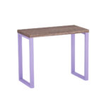 Mesa Auxiliar Tubolar PE 40 Pandin 90 x 45 Cm Walnut e Lilas