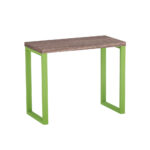 Mesa Auxiliar Tubolar PE 40 Pandin 90 x 45 Cm Walnut e Verde