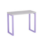 Mesa Auxiliar Tubolar PE 40 Pandin 90 x 45 Cm Cinza e Lilas