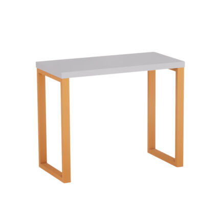 Mesa Auxiliar Tubolar PE 40 Pandin 90 x 45 Cm Cinza e Laranja