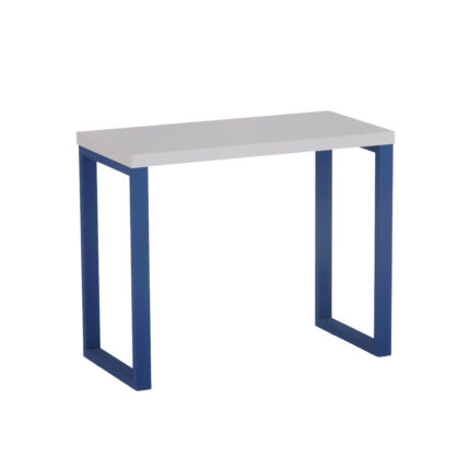 Mesa Auxiliar Tubolar PE 40 Pandin 90 x 45 Cm Cinza e Azul Del Rey