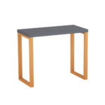 Mesa Auxiliar Tubolar PE 40 Pandin 90 x 45 Cm Grafito e Laranja