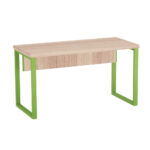 Mesa Auxiliar Tubolar PE 40 Pandin 90 Cm Noce Naturale e Verde
