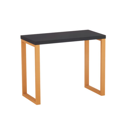 Mesa Auxiliar Tubolar PE 40 Pandin 90 x 45 Cm Preto e Laranja