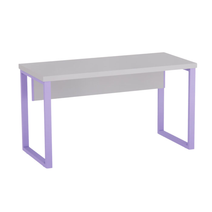 Mesa Secretária Tubolar PE 40 Pandin 1,34 M Cinza e Lilas - Imagem 1