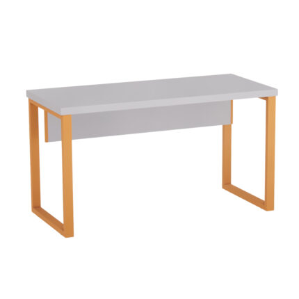 Mesa Auxiliar Tubolar PE 40 Pandin 90 Cm Cinza e Laranja
