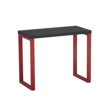 Mesa Auxiliar Tubolar PE 40 Pandin 90 x 45 Cm Preto e Vermelho