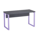 Mesa Secretária Tubolar PE 40 Pandin 1,34 M Grafito e Lilas