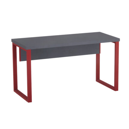 Mesa Auxiliar Tubolar PE 40 Pandin 90 Cm Grafito e Vermelho