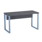 Mesa Diretora Tubolar PE 40 Pandin 1,70 M Grafito e Azul Dali
