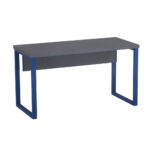 Mesa Auxiliar Tubolar PE 40 Pandin 90 Cm Grafito e Azul Del Rey