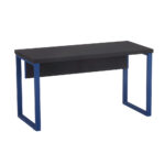 Mesa Auxiliar Tubolar PE 40 Pandin 90 Cm Preto e Azul Del Rey