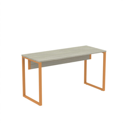 Mesa Auxiliar Tubular P25 Pandin 90 CM Casablanca e Laranja