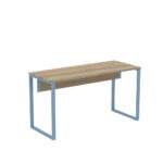 Mesa Secretária Tubular P25 Pandin 1,20 M Noce Naturale e Azul Dali