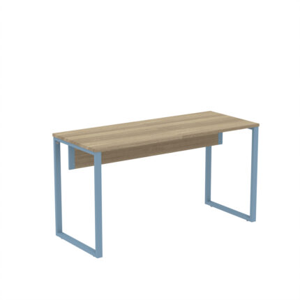 Mesa Auxiliar Tubular P25 Pandin 90 CM Noce Naturale e Azul Dali