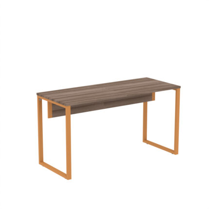 Mesa Gerência Tubular P25 Pandin 1,35 M Walnut e Laranja