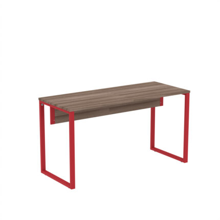 Mesa Gerência Tubular P25 Pandin 1,35 M Walnut e Vermelho