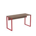 Mesa Secretária Tubular P25 Pandin 1,20 M Walnut e Vermelho