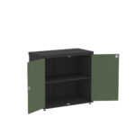 Armario Baixo 02 Portas PE40 Pandin 80 Cm Salvia e Preto - Imagem 3