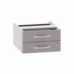 Gaveteiro Aéreo 02 Gavetas P25 | PE40 Pandin Cinza e Branco