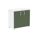 Armario Baixo 02 Portas PE40 Pandin 80 Cm Salvia e Branco