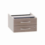 Gaveteiro Aéreo 02 Gavetas P25 | PE40 Pandin Casablanca e Branco